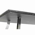 Miniatyrbillede 4 af 4: spisebord sort stål træ mdf (160 x 90 x 76 cm)