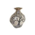 Miniatyrbillede 1 af 3: trævase sort glas beige terracotta (30 x 15 x 33,5 cm)