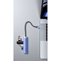 Miniatyrbillede 3 af 5: Vention 5-i-1 USB 3.0 til RJ45/3xUSB 3.0/USB-C Blå Aluminium Legering Type