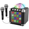 Pikkukuva 2 / 2: Karaoke Cefa Toys -vahvistimella - Pallolevy - 2 mikrofonia - Valotehosteet - Langaton kaiutin