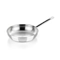 Miniatyrbillede 1 af 3: Stegepande - BRA - 30 cm - 18/10 rustfrit stål - Tredobbelt diffuserbund - Ergonomisk håndtag Metalliskt silver