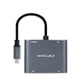 Miniatyrbild 4 av 4: Tillbehör för nanokabelkabel - 10.16.4305 - NANOCABLE - USB-C till 2xHDMI/USB2.0/PD-omvandlare 15 cm, färggrå