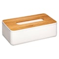 Miniatyrbild 1 av 4: Tissue box - Vit modell - Bambu lock - Skandinavisk design - Mått 26x13x8 cm Vit