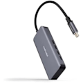 Pikkukuva 1 / 2: USB-C-keskitin - NANO-KAAPELI - 4 USB-C-naarasporttia - Alumiini - 10 cm - Windows/MacOS/Linux-yhteensopiva