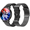 Miniatyrbillede 1 af 6: SPC SMARTEE DUO CLASSIC - Sort smartwatch med udskiftelig rem, AMOLED 1,43", Bluetooth-opkald, 8J batteri, IP68