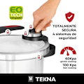 Miniatyrbillede 4 af 6: BRA Tekna trykkoger - Nem åbning - 4 L - 18/10 rustfrit stål - Alle varmekilder inklusive induktion