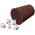 Miniatyrbillede 2 af 3: Poker terningboks i træ Gobletedos Cayro - multicolor - 10x12x10 cm Flerfarvet