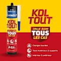Miniatyrbillede 4 af 6: Fastgørelses- og tætningsemne - CYANOLIT - Hvid - Karton 290 ml - Alsidig - Modstandsdygtig og fleksibel Gennemsigtig