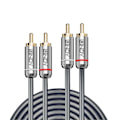 Pikkukuva 2 / 2: Audio-kaapeli 2x RCA - Cromo Line - 1m - LINDY - 24 karaatin kullattuja liittimiä - Taipuisa kaapeli