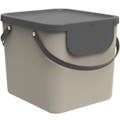 Miniatyrbillede 1 af 4: Rotho Albula Affaldssorteringssystem 40l til køkkenet, Plast (PP) uden BPA, cappuccino/antracit, 40l (39,8 x 35,8) Cappuccino