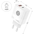 Miniatyrbillede 2 af 4: Vægholder - TECH ONE TECH - TEC2273 - 1 x USB type-C - 1 x USB - 65 W