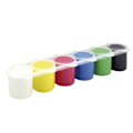 Miniatyrbillede 2 af 2: Farvet gouache maling 6 potter 25 ml