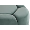 Miniatyrbillede 4 af 4: grøn polyester bænk, mdf træ (122 x 51 x 46,5 cm)