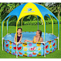 Pikkukuva 1 / 6: Bestway Splash-In-Shade putkimainen maanpäällinen lastenallas 244x51 cm katossuojalla