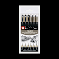 Miniatyrbillede 1 af 3: Præcisionspenne - Sakura - Pigma Micron - 6 penne - Tip 0,2-0,5 mm - Sort