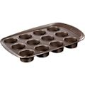 Miniatyrbillede 3 af 4: Muffin bageform - PYREX - 1452002 - I kulstofstål - Non-stick - 12 huller CHOKOLADE