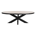 Miniatyrbillede 3 af 4: genstand home style sofabord, naturlig hems, sort metal, mango, sofabord 130 cm