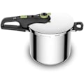 Miniatyrbillede 1 af 2: Trykkoger - TEFAL - Secure Trendy - 8L - Rustfrit stål - Programmerbar med 2 programmer Rostfritt stål + Grön