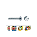 Miniatyrbillede 2 af 2: Philips metriske skruer med rund hoved Din/Ref 7985 4x30 zink - GENERISK