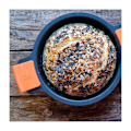 Miniatyrbillede 6 af 6: PINTI Casserole 2 håndterer effektivt non-stick pander med låg CM28 Naranja