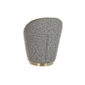 Miniatyrbillede 2 af 4: Sennepsbrun polyester lænestol - Mærke - Model - Hovedfarve: Hvid