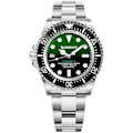Miniatyrbillede 1 af 2: BOBROFF BF0002i Automatisk herreur - Armbånd i rustfrit stål - Grøn - 42 mm - Vandtæt 100 ATM Silver