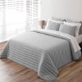 Miniatyrbillede 1 af 2: Sengetæppe - PIERRE CARDIN - Grå linned boutis - 235 x 270 cm - 100% mikrofiber - 2 pudebetræk Grå