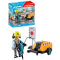 Miniatyrbillede 4 af 6: PLAYMOBIL 71752 Arbejder med mejselhammere og signalering, Action Heroes, Byggeri, 14 dele, Fra 4 år Flerfärgad