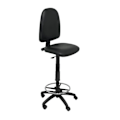 Miniatyrbillede 1 af 4: Ergonomisk taburet Ayna i sort kunstlæder - PIQUERAS Y CRESPO - Højdejusterbar - Fodstøtte Svart