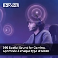 Miniatyrbillede 3 af 6: Sony INZONE Wireless H5 Gaming Headset - 360 Spatial Sound til PC/PS5 - Sort-PC-tilbehør Svart