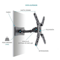 Miniatyrbillede 3 af 4: Tm Electron TMSLC272 Support Mural Universel til fjernsyn Sort 1235