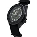 Miniatyrbillede 3 af 4: Ur - Seiko - 5 SRPJ37 - Mekanisk - Grøn Skive - Sort Stofarmbånd Svart