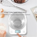 Miniatyrbild 6 av 6: TEFAL Optiss elektronisk köksvåg, bakgrundsbelyst display, reptålighet, 5 kg kapacitet, vit BC50U0V0 Vit
