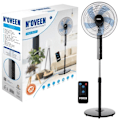 Miniatyrbillede 1 af 3: Gulvventilator - F455 Pilot - Ultra lydløs - Timer 7,5 t - 3 hastigheder - 90° oscillation