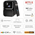 Pikkukuva 2 / 2: Kannettava projektori - WANBO - TT - Native 1080P - 650 ANSI - 5G WiFi ja Bluetooth