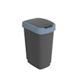 Miniatyrbillede 1 af 3: Sorteringsaffaldscontainer Swing Rotho Twist 50L sort/mørkeblå svart/mörkblå