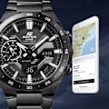 Miniatyrbillede 4 af 4: Casio Ur - Mænd - ECB-2200DC-1AEF - Sort Rustfrit Stål - 44mm - 10 bar Svart