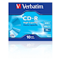Miniatyrbillede 2 af 2: VERBATIM CD-R - 800 MB - 90 min - Pakke med 10 stk