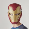 Miniatyrbillede 4 af 6: Elektronisk Iron Man-maske med bevægeligt visir, med lyseffekter, For børn at klæde sig ud som deres yndlingshelt, Fra 5 Flerfärgad