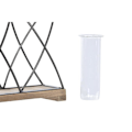 Miniatyrbillede 3 af 3: brun, sort, gennemsigtig vase design sommerhus 23,5 cm
