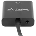 Miniatyrbillede 3 af 4: HDMI til VGA-adapter - Lanberg - AD-0017-BK - Sort - 0,2 m - Inkluderer Jack 3,5 mm