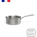 Miniatyrbillede 1 af 6: Brigade - Casserole i rustfrit stål 18 cm - LIVOO - MEP160 - Triply rustfrit stål - Til alle kogeplader inklusive induction - Fremstillet i Frankrig Rostfritt stål