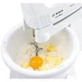 Miniatyrbillede 4 af 6: Batteur ErgoMixx 450 W - BOSCH MFQ36400 hvid/grå - 5 hastigheder + turbo - 2 rustfrie piskeris - 2 rustfrie dejkroge -