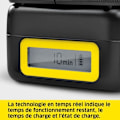 Miniatyrbillede 3 af 6: Batteri KARCHER POWER 36V / 2,5 Ah med LCD-skærm og hurtigoplader gult och svart