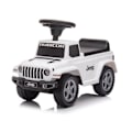 Miniatyrbillede 1 af 4: DEVESSPORT Porteur Jeep Gladiator Hvid, Officiel Licens, Lyd og Horn på Rattet, Opbevaringsrum under Sædet, 12 Måneder til 6 År Blandt Køn. vit svart