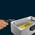 Miniatyrbillede 3 af 4: Professionel 3L Plus frituregryde - TAURUS - 2100W - Nedsænket modstand - Rustfrit stål Rostfritt stål