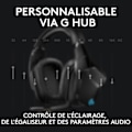 Pikkukuva 5 / 6: Langattomat pelikuulokkeet - LOGITECH G - G935 LIGHTSYNC - 7.1 Surround Sound - Keinuva mikrofoni - PC/MAC/PS4/NINTENDO-kytkin - Musta