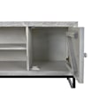 Pikkukuva 4 / 4: Intialaistyylinen TV-kaappi - Metallia ja mangoa - Valkoinen - 130 cm