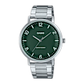Miniatyrbillede 1 af 4: Ur - Casio - MTP-VT03D-3BDF - Vandtæt 3 Atm - Rustfrit stål - Grøn urskive Grön