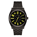 Miniatyrbillede 1 af 6: Ur - Nixon - Nirvana Time Teller - Rustfrit stål - Ægte læder - Vandtæt 100m svart nirvana/smiley